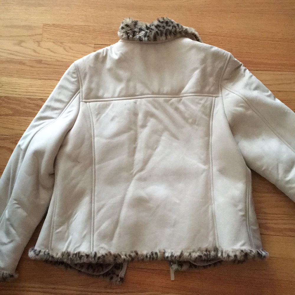 Utex Suede Tan And Leopard Print Jacket - image 5